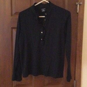 4/$15 Black Long Sleeve Shirt Lands End